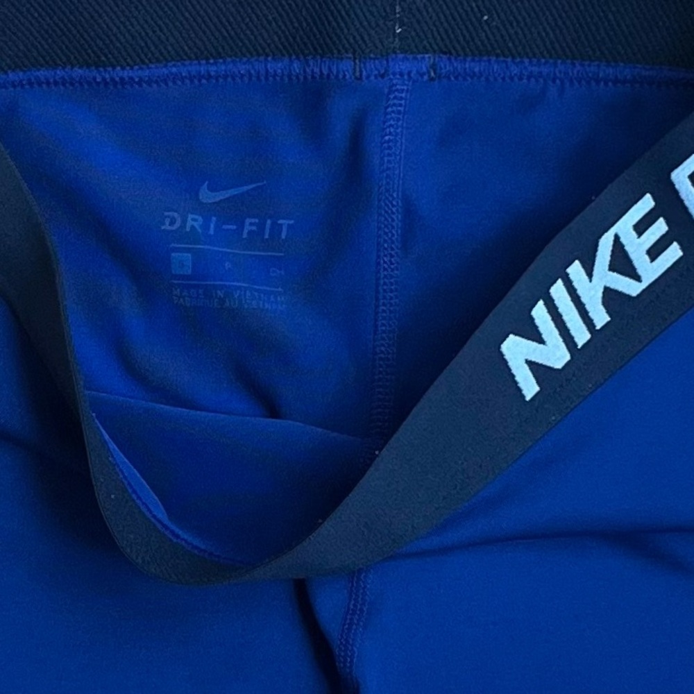 NIKE PRO DRI-FIT crop leggings size Small Blue - Picture 3 of 4